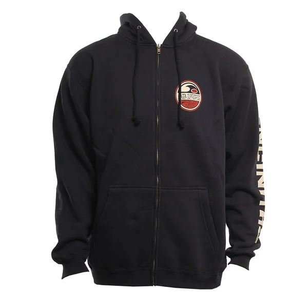 Hansen Mens Sweatshirt Split Circle FZ Hood