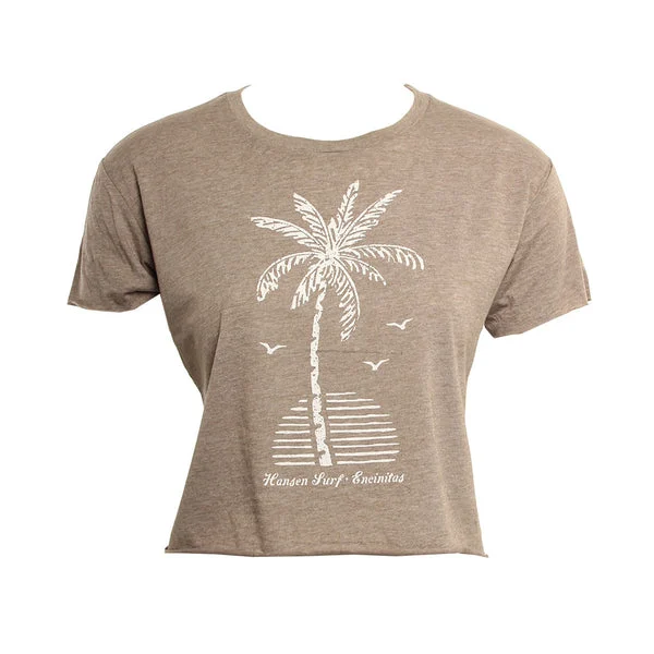 Hansen Womens Shirt Palm And Sun Crop