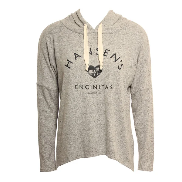 Hansen Womens Sweatshirt Crystal Clear Fuzzy Hoody