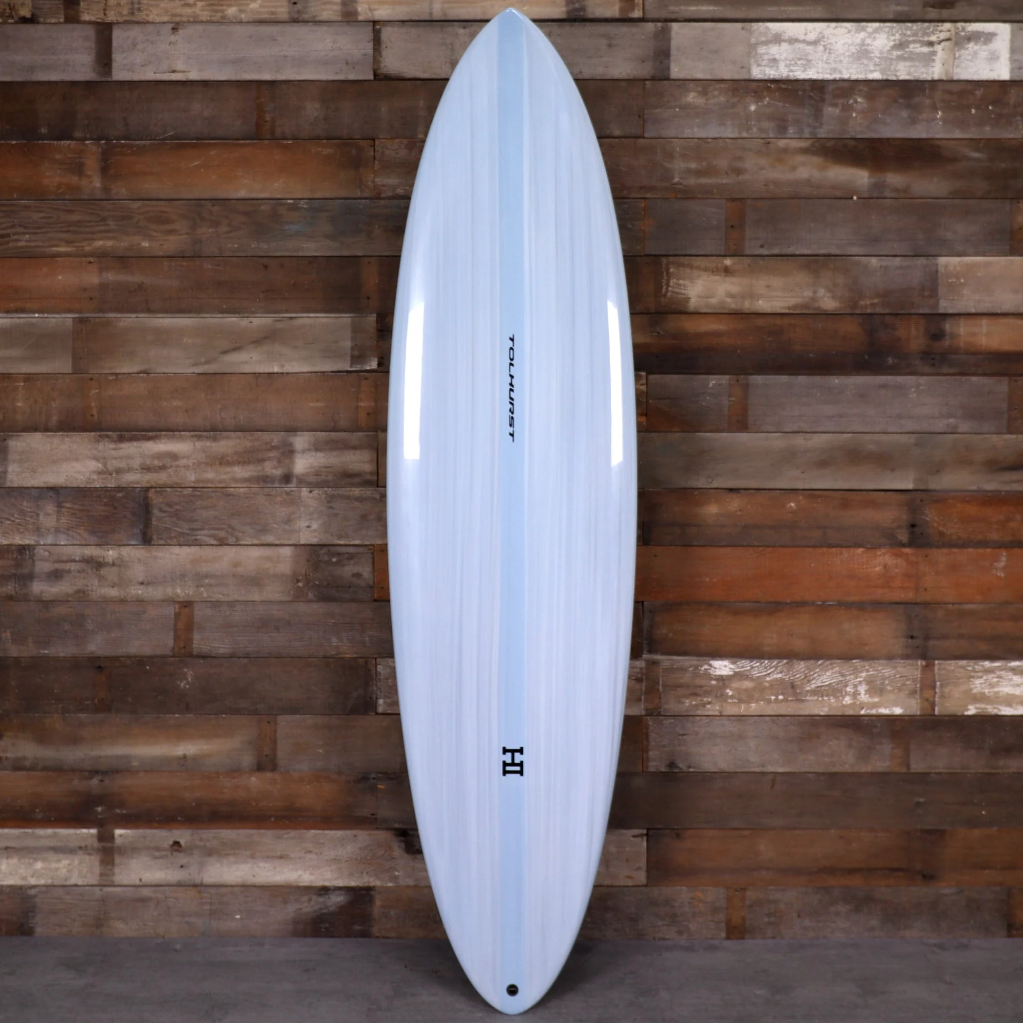Harley Ingleby Series Mid 6 Mini Thunderbolt Red 6'8 × 20 ¼ × 2 11/16 Surfboard - Light Blue