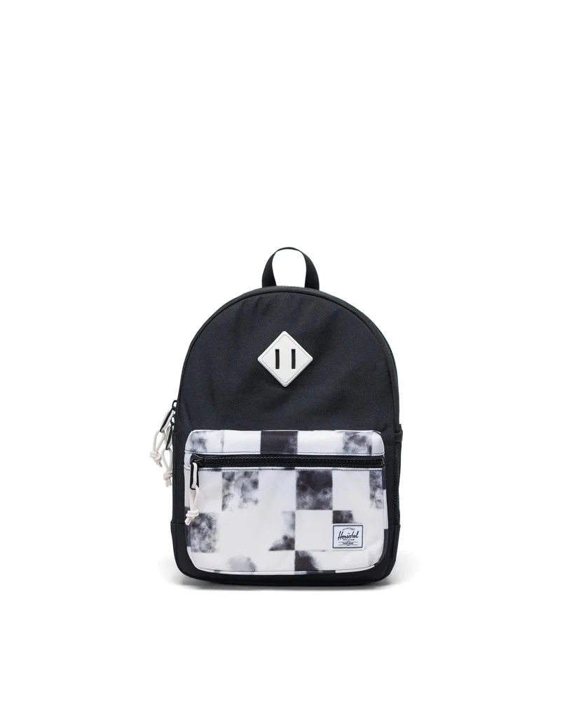 Herschel Heritage Kids Backpack-Black Distressed Checker
