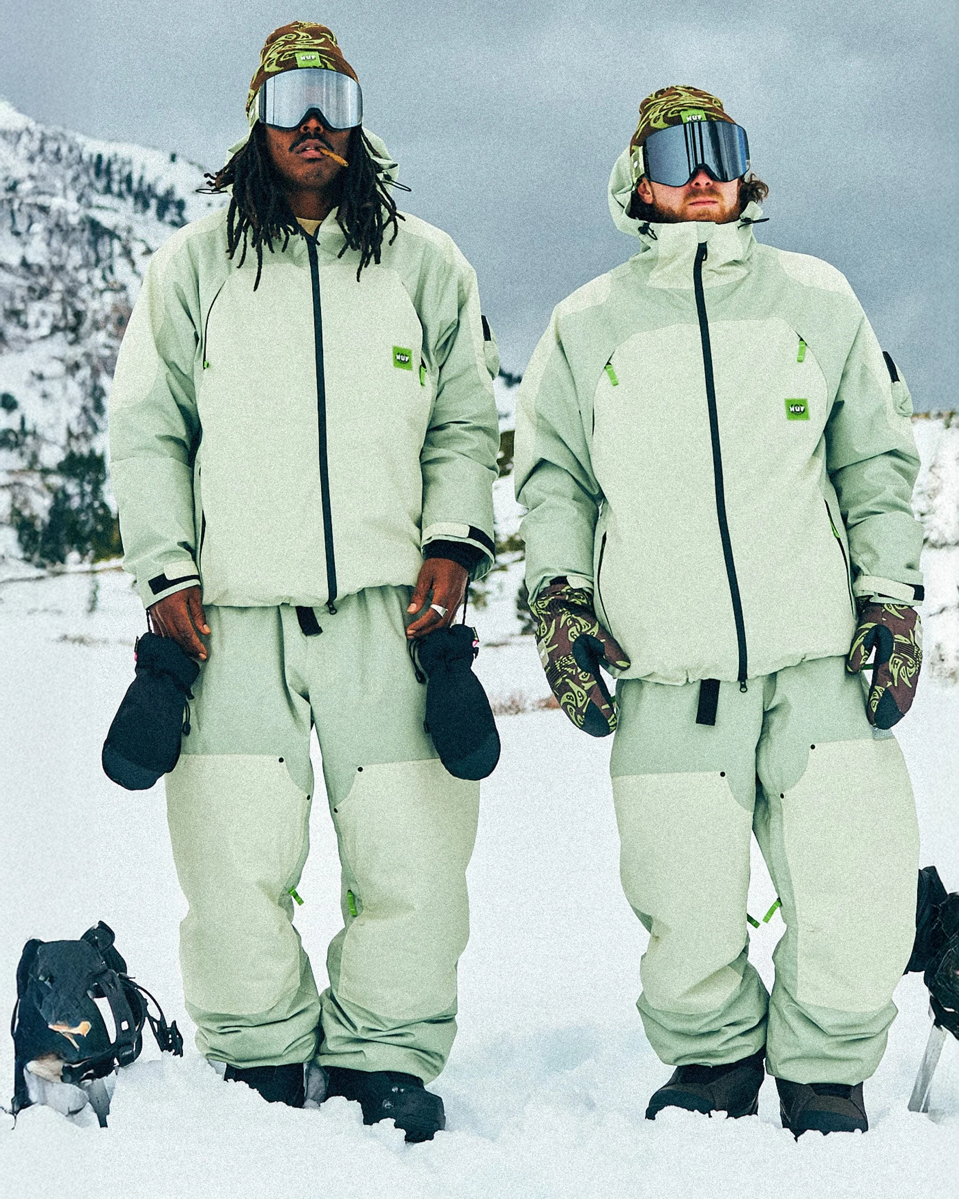 HUF Double H Shell Pants - HUF Green Colorblock