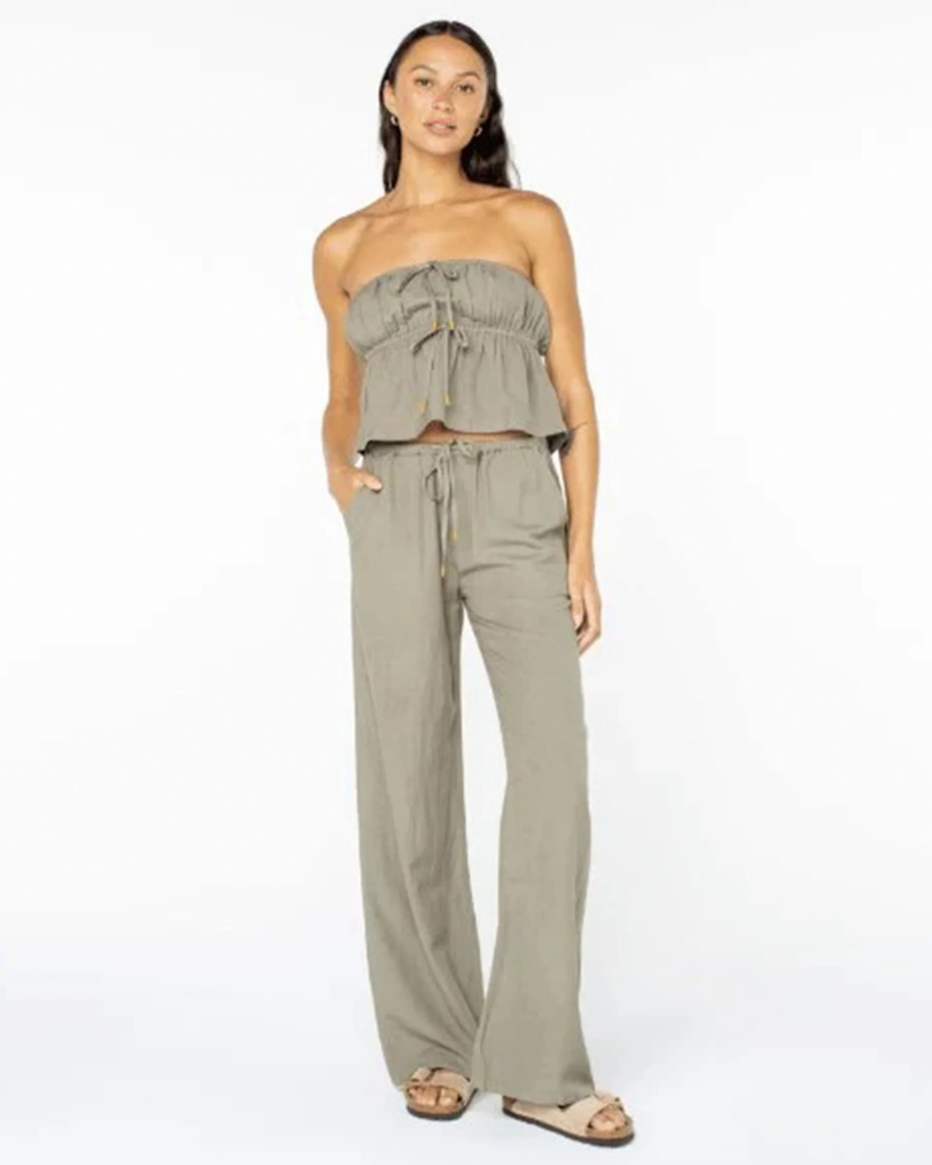 Iyla Top - Vetiver Solid