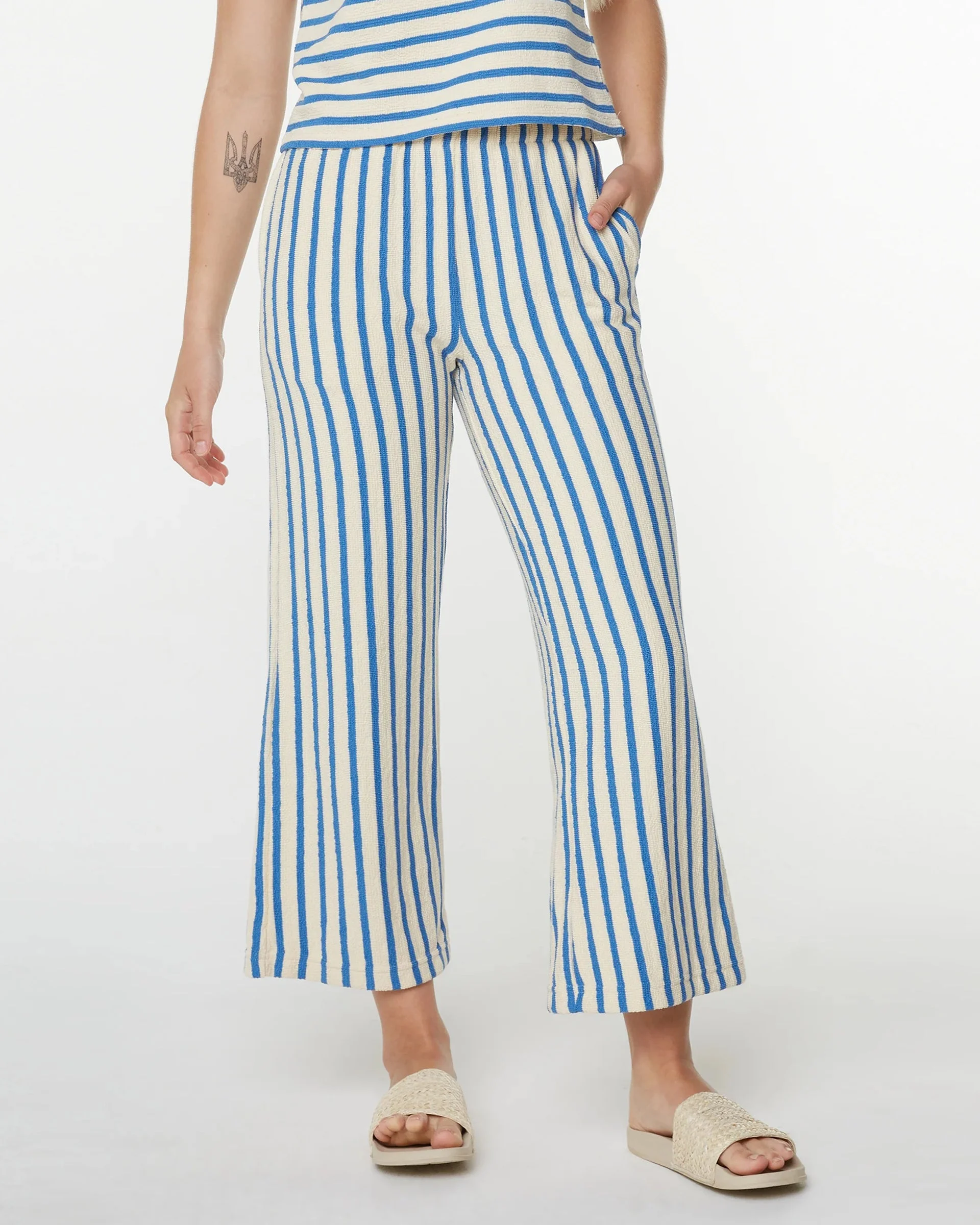 Java Stripe Pants - Star Sapphire High Tide Stripe