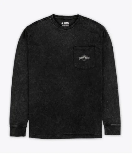 Jetty Mens Shirt Tanker Acid Wash Long Sleeve