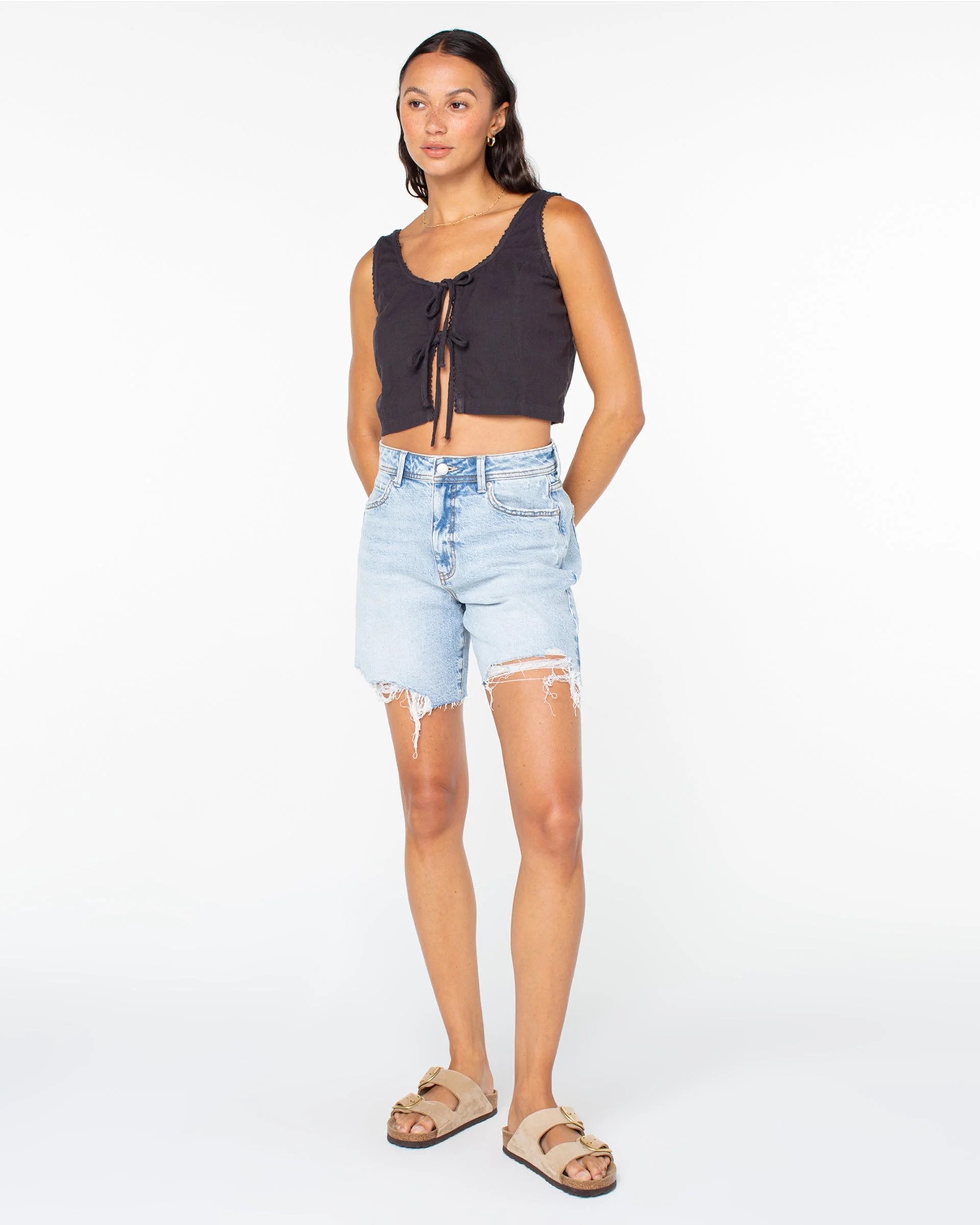 Kayla Tank Top - Phantom Black