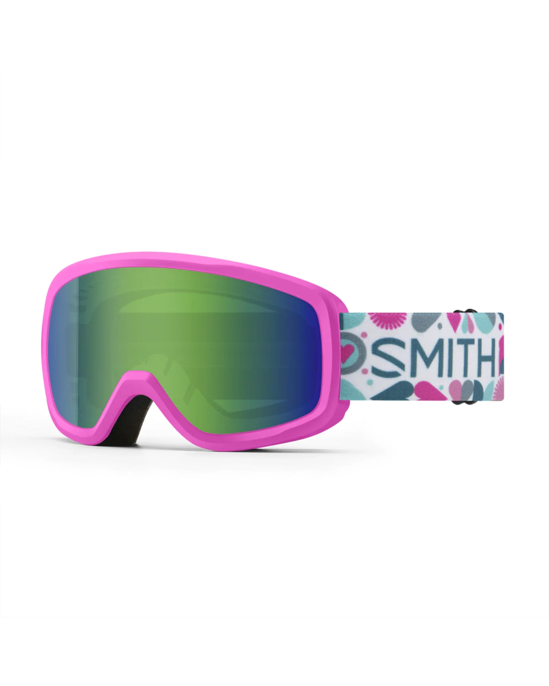 Kid's Snowday JR Goggles - Vivid Pink Hearts/ Green Sol-X Mirror