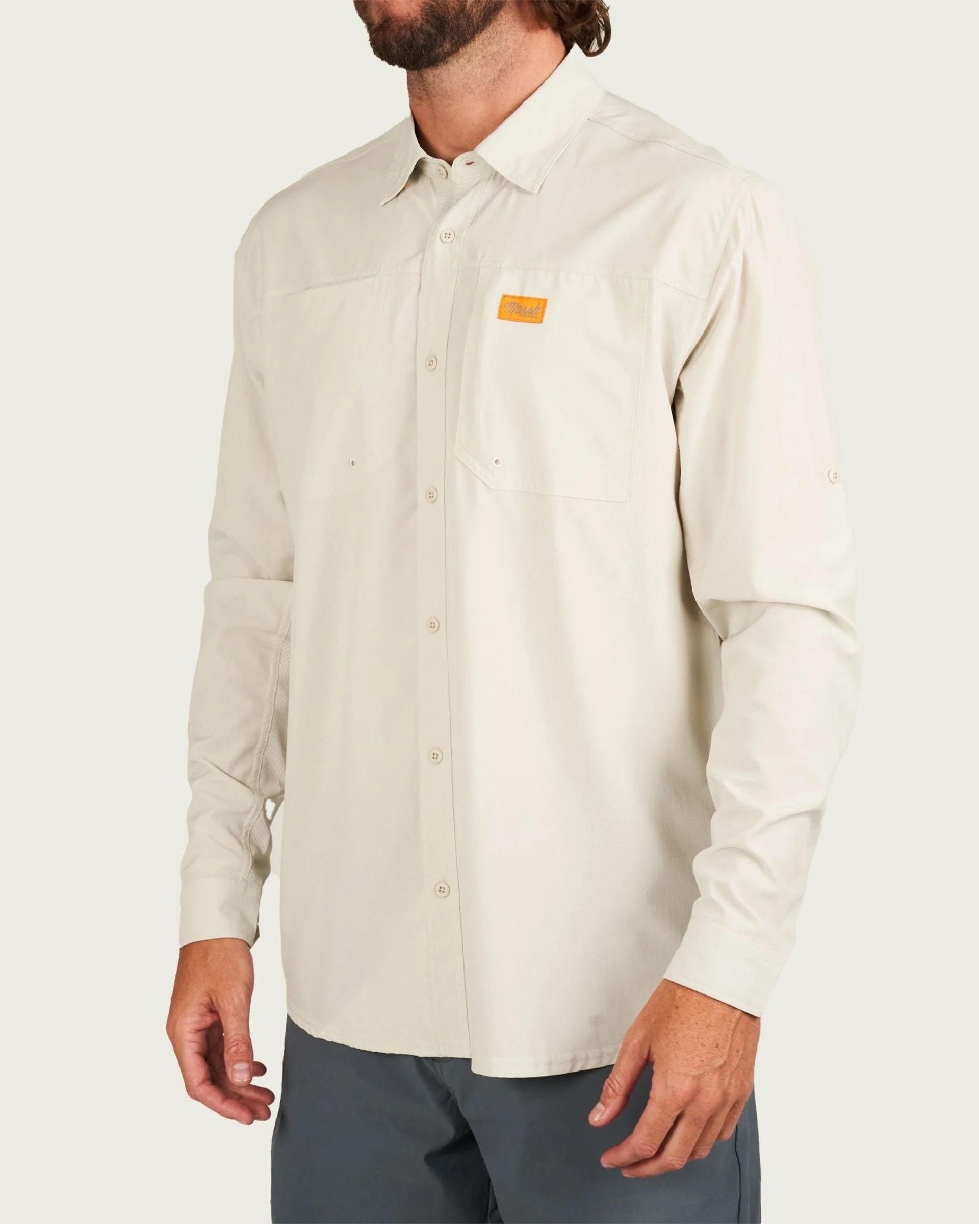 Lenwood Tech L/S Shirt - Stone