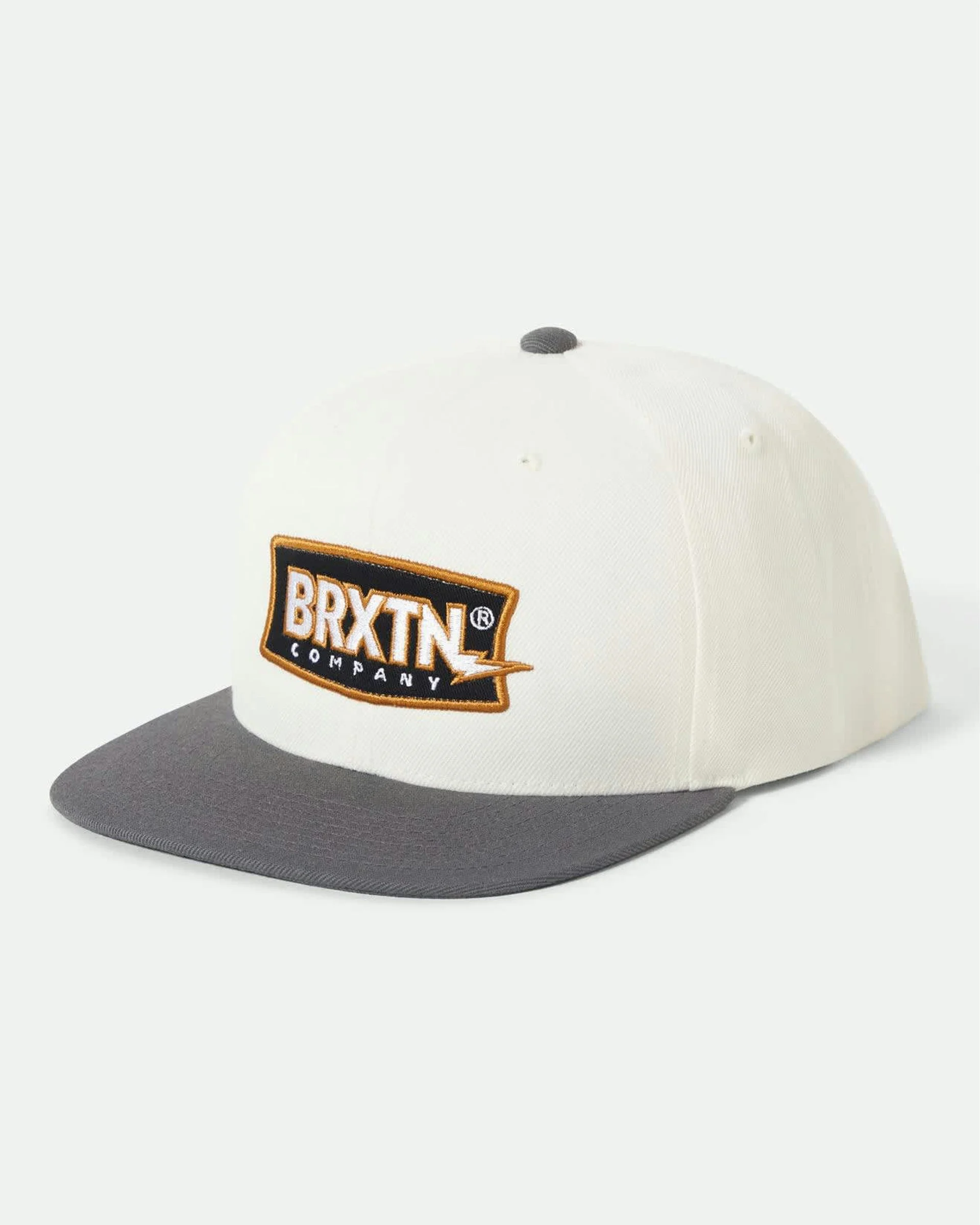 Lightning Snapback Hat - Off White/Charcoal