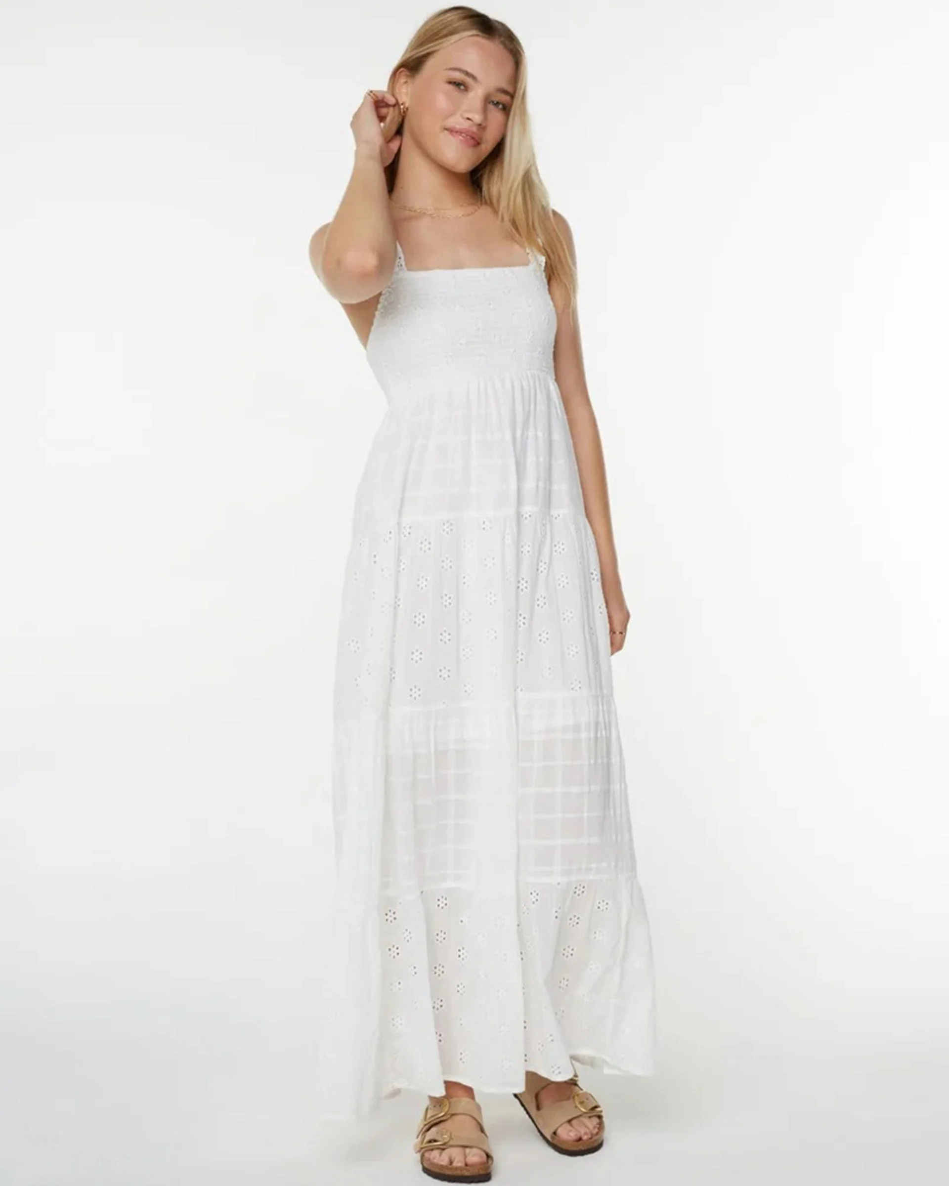Lily Bloom Maxi Dress - White