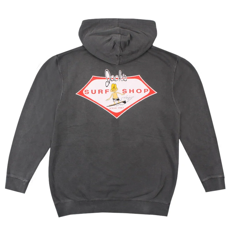 Little Dude Pigment Dyed Pullover Hoodie 25' - Black