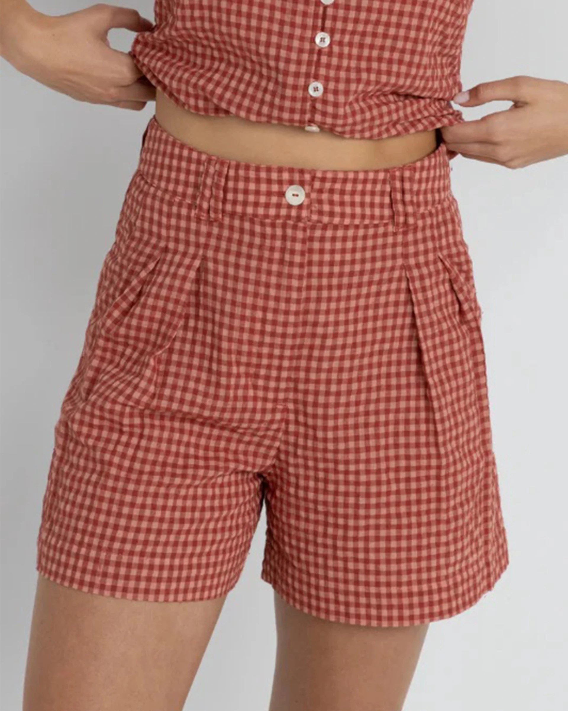Lola Check Short - Red