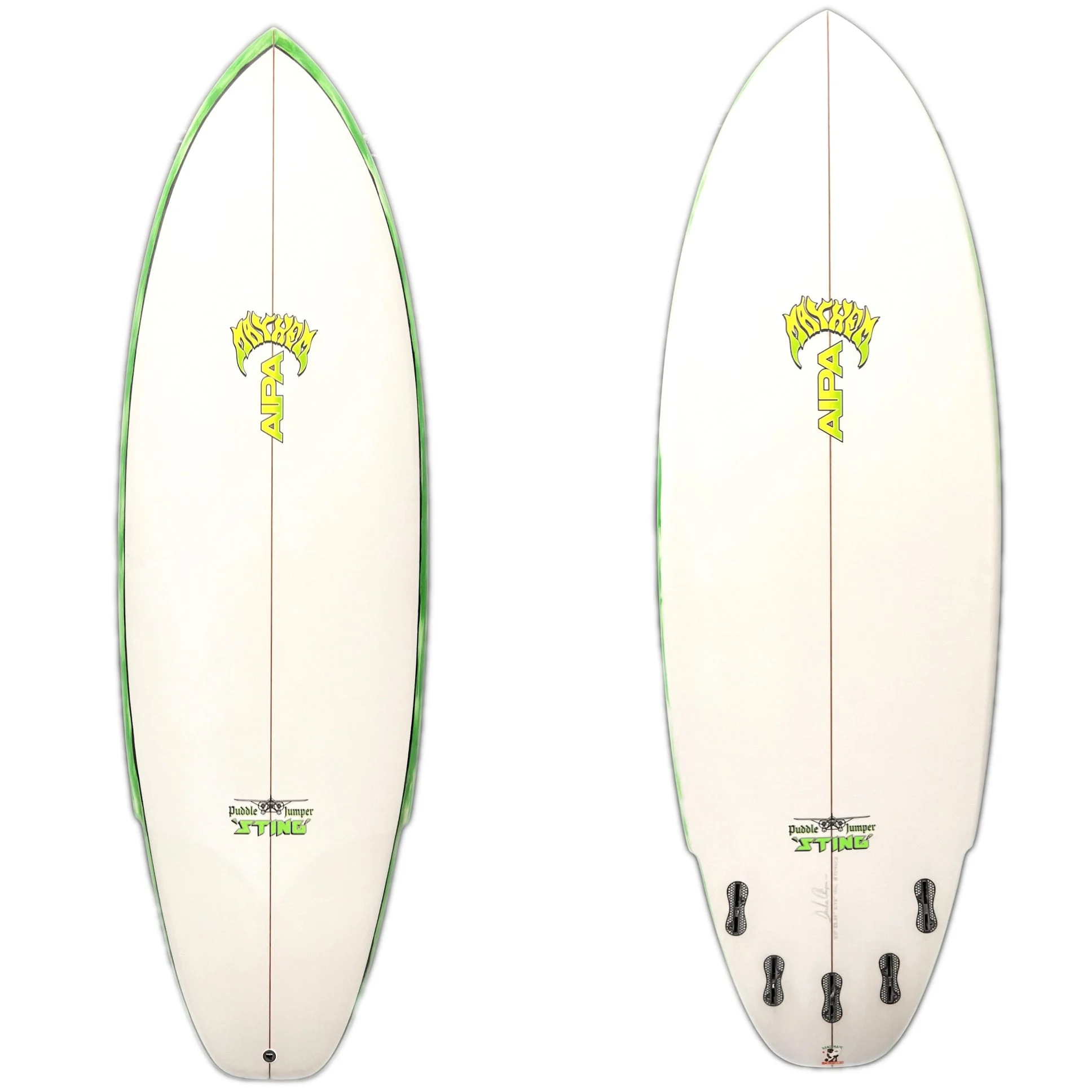 Lost 6'0" AIPA Puddle Jumper Green Rails