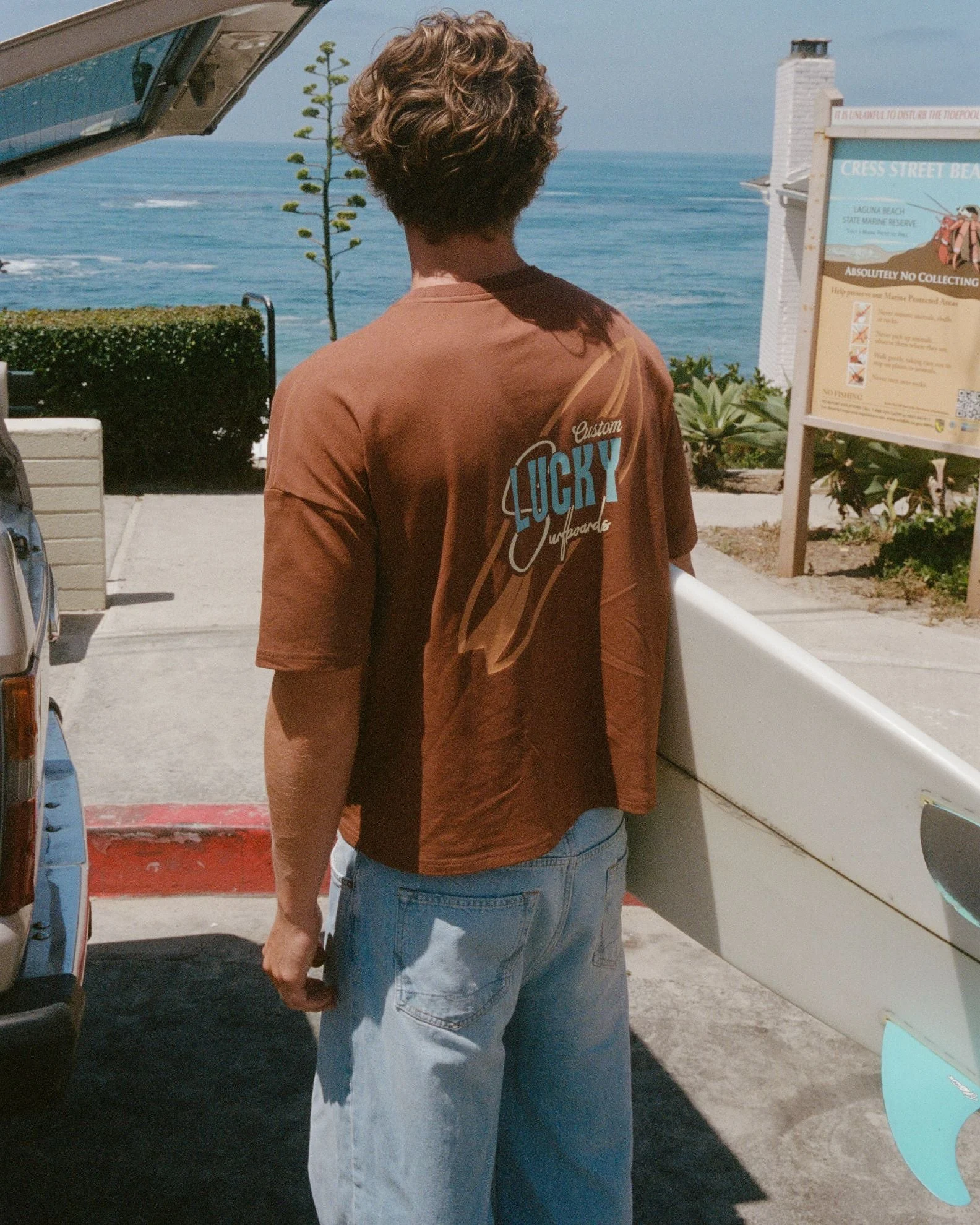 Lucky Rider S/S Tee - Burgundy