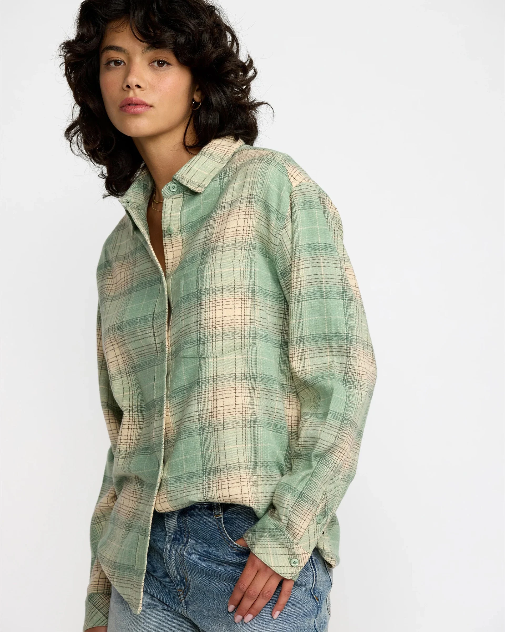 Mabel Flannel - Sea Green