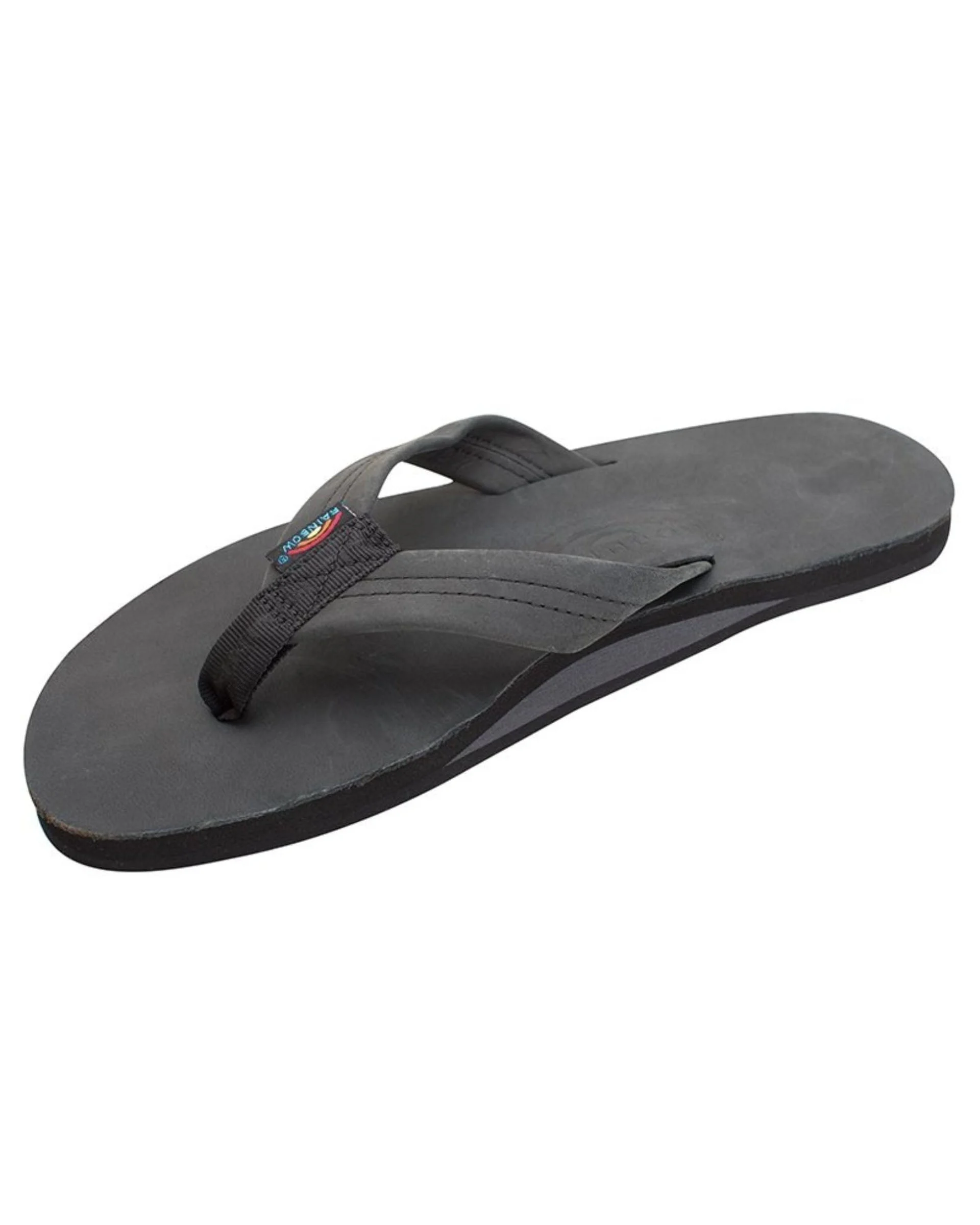 Men's Premier Leather Single Layer Arch Sandals - Premier Black