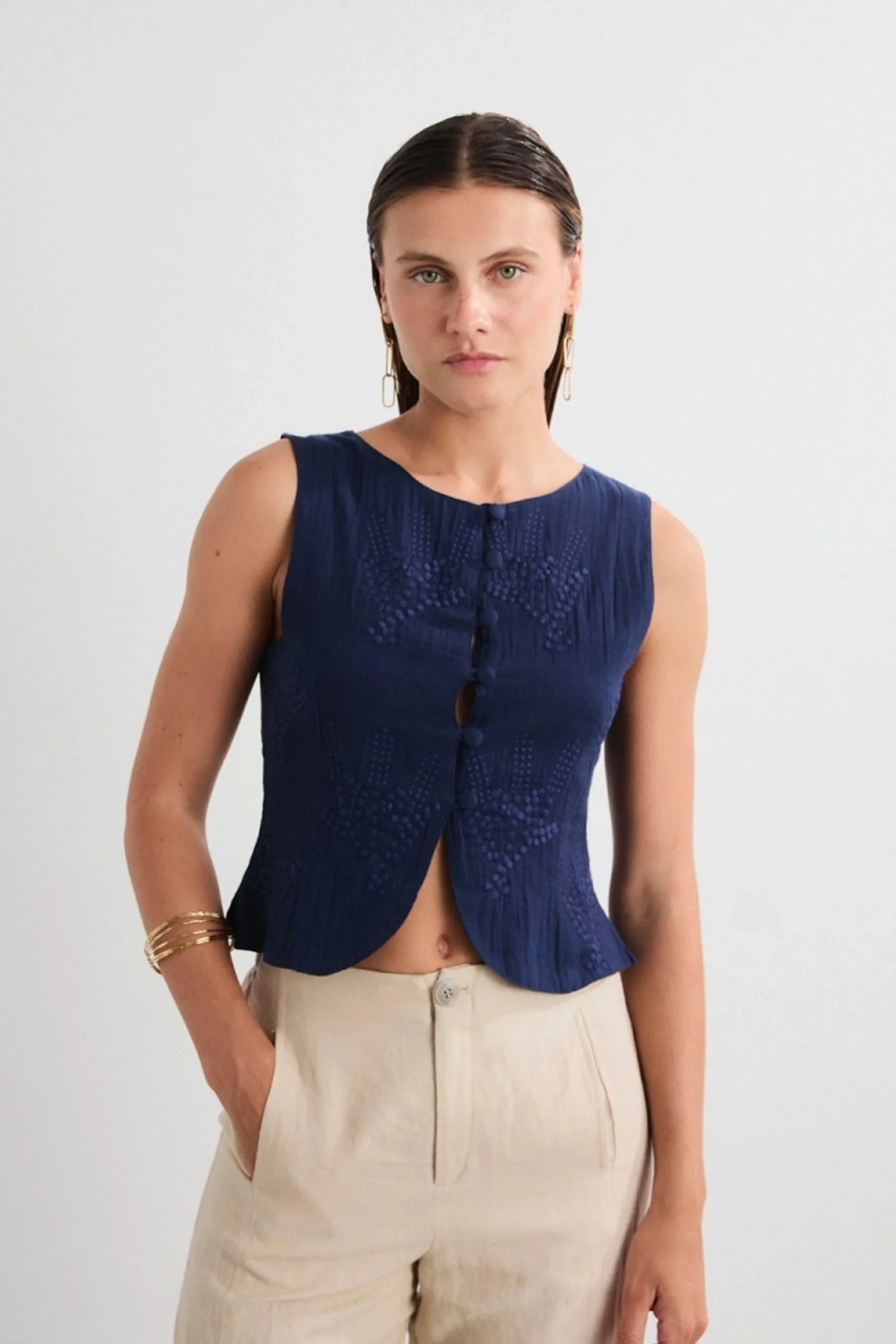 MUS & BOMBON - ALTAN VEST - NAVY