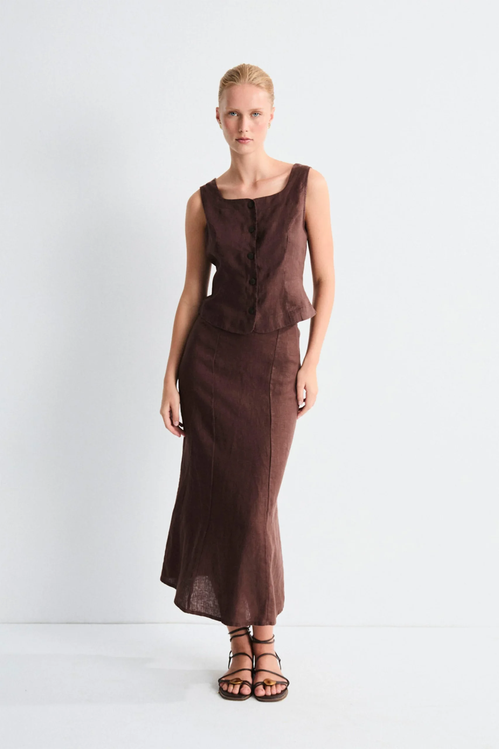 MUS & BOMBON - CYRA SKIRT - MARRON
