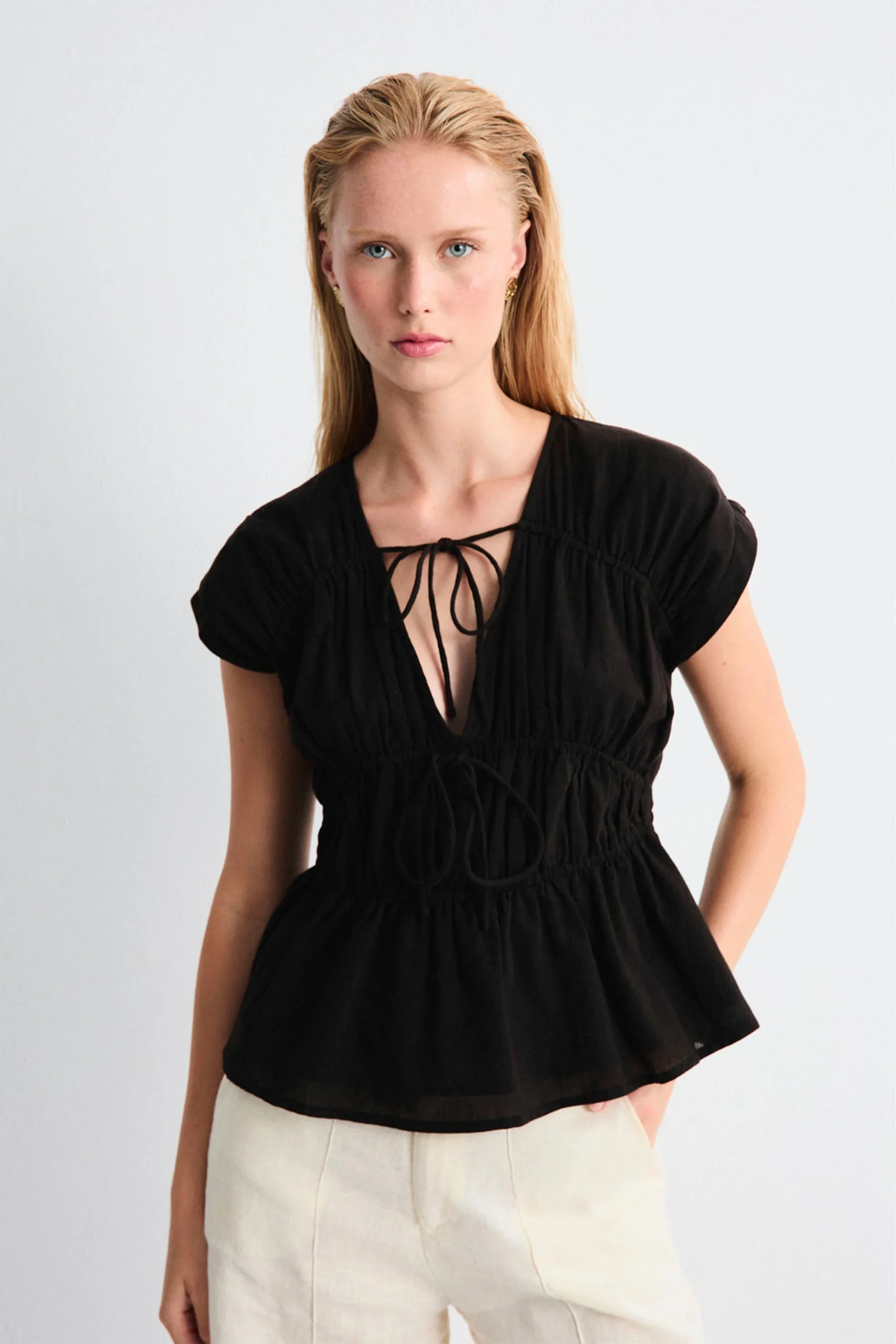 MUS & BOMBON - GRETA TOP - NEGRO