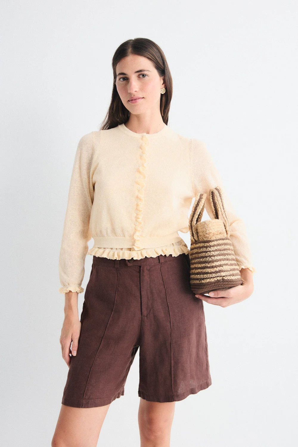 MUS & BOMBON - MIRRI CARDIGAN - AMARILLO