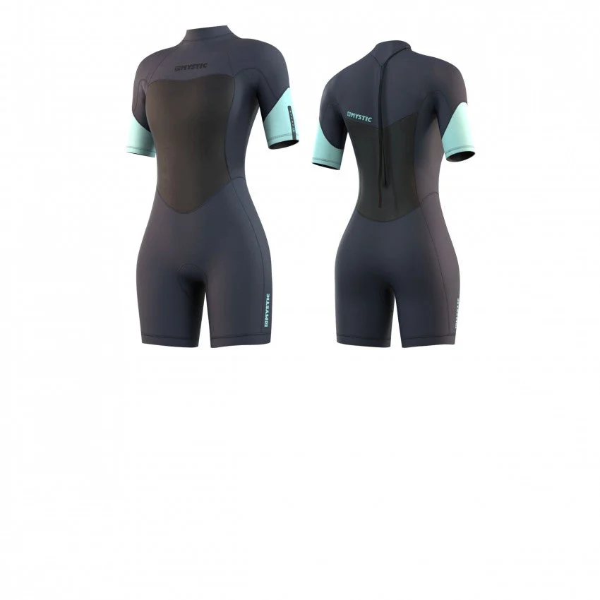 Mystic Brand 3/2mm Back Zip S/S Springsuit-Night Blue