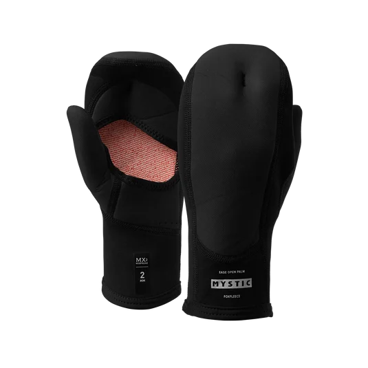 Mystic Ease 2mm Open Palm Gloves-Black