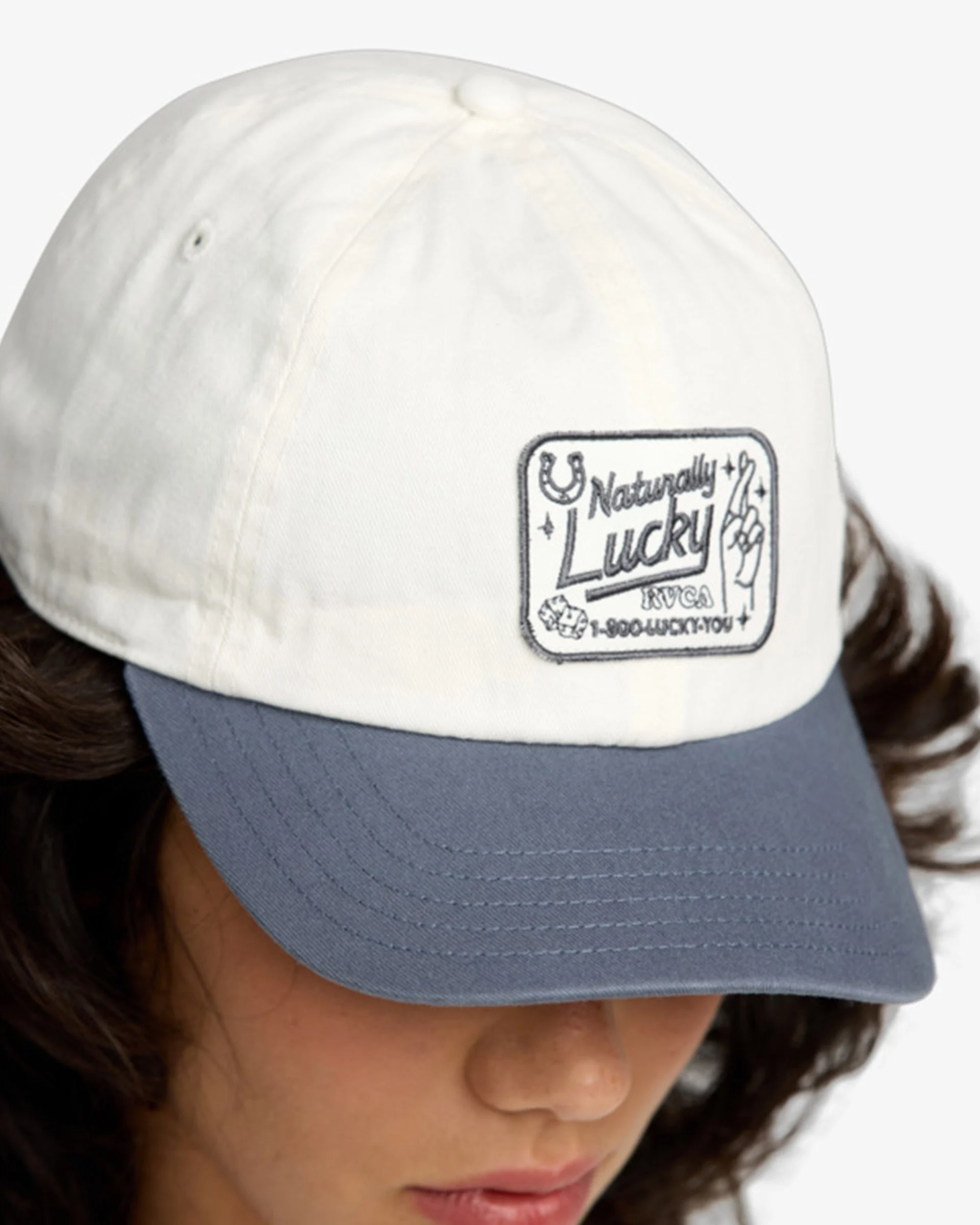Naturally Lucky Dad Hat - Stone Blue