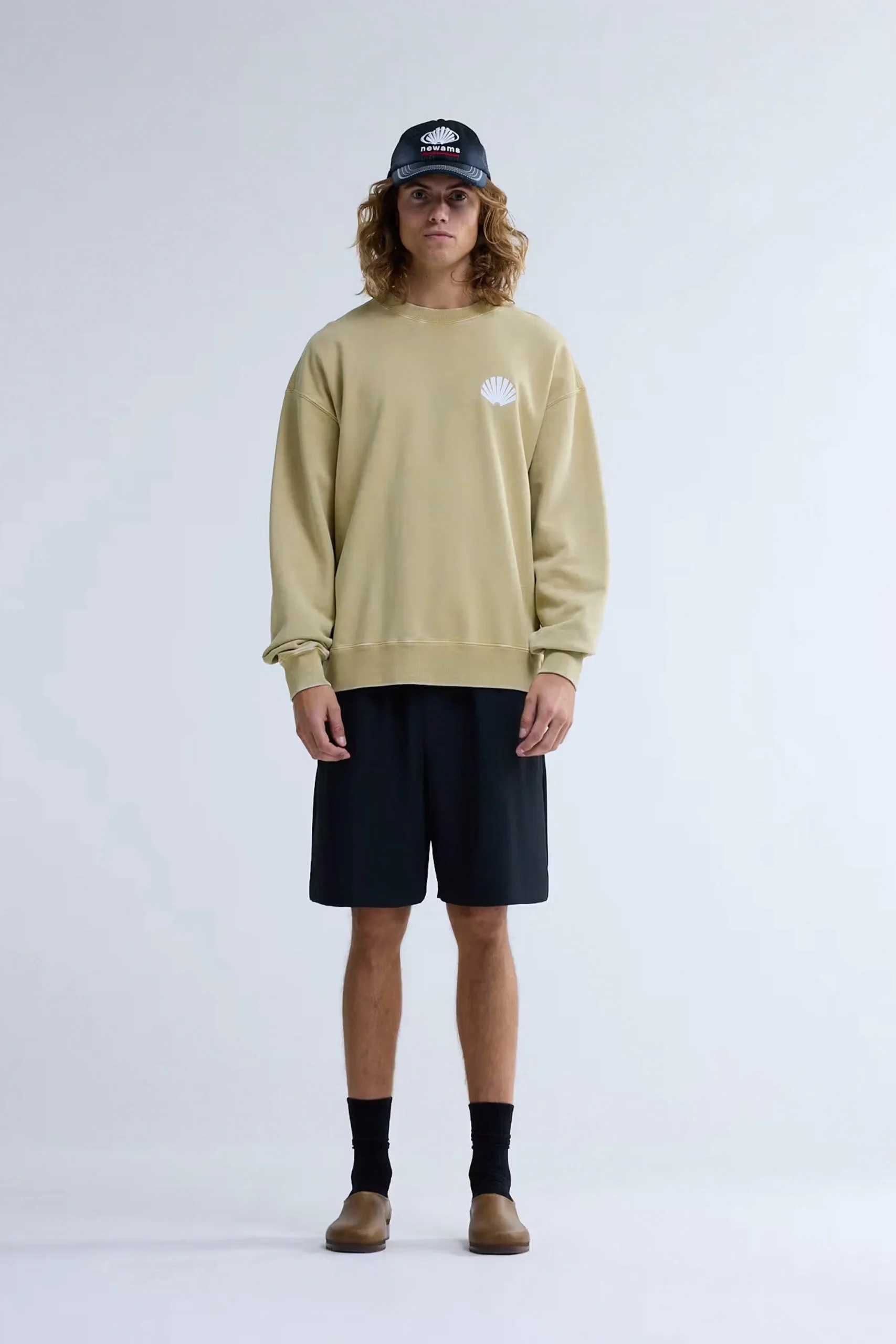 NEW AMSTERDAM SURF ASSOCIATION - LOGO CREWNECK - YELLOW STONE