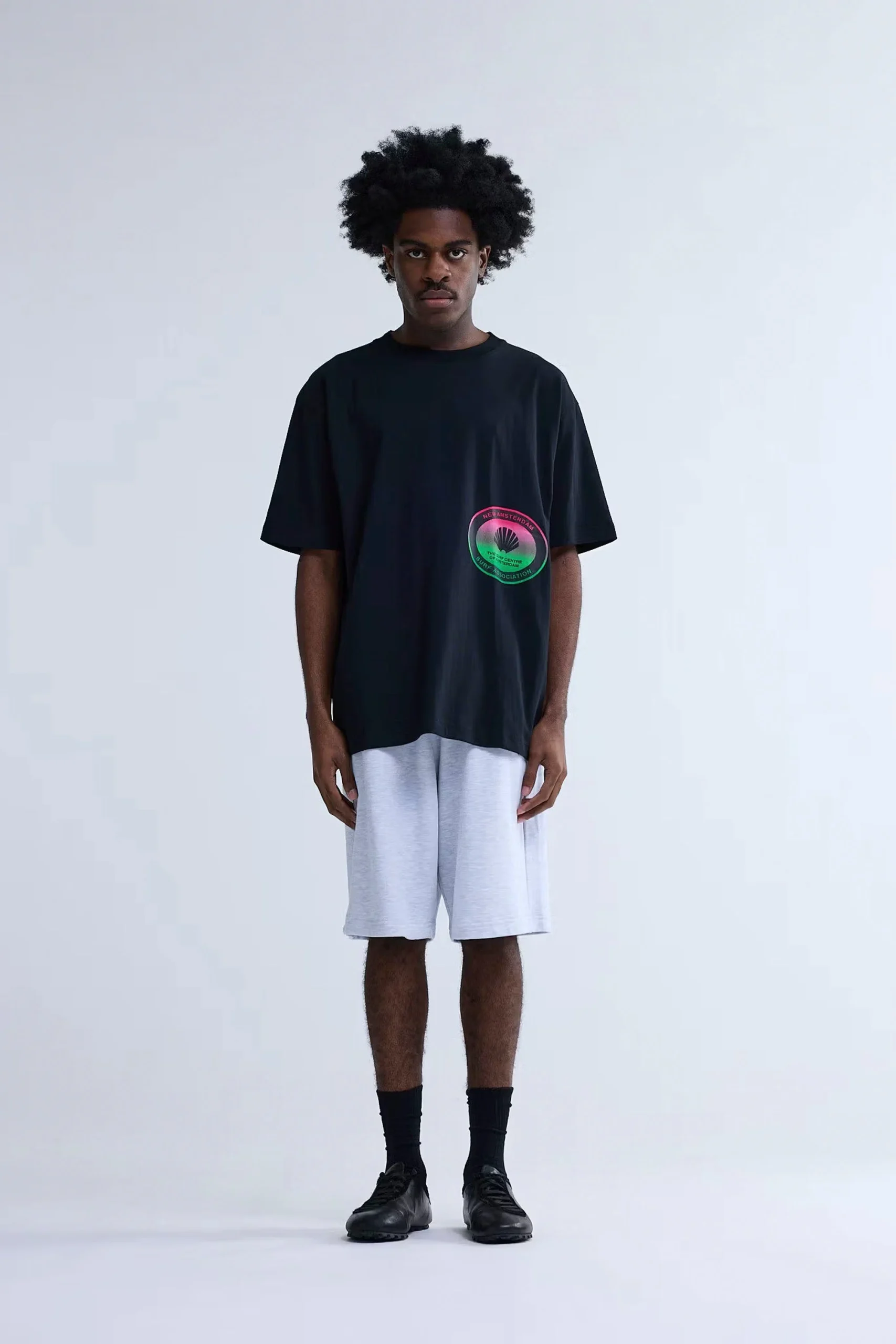 NEW AMSTERDAM SURF ASSOCIATION - SURF CENTRE TEE - BLACK