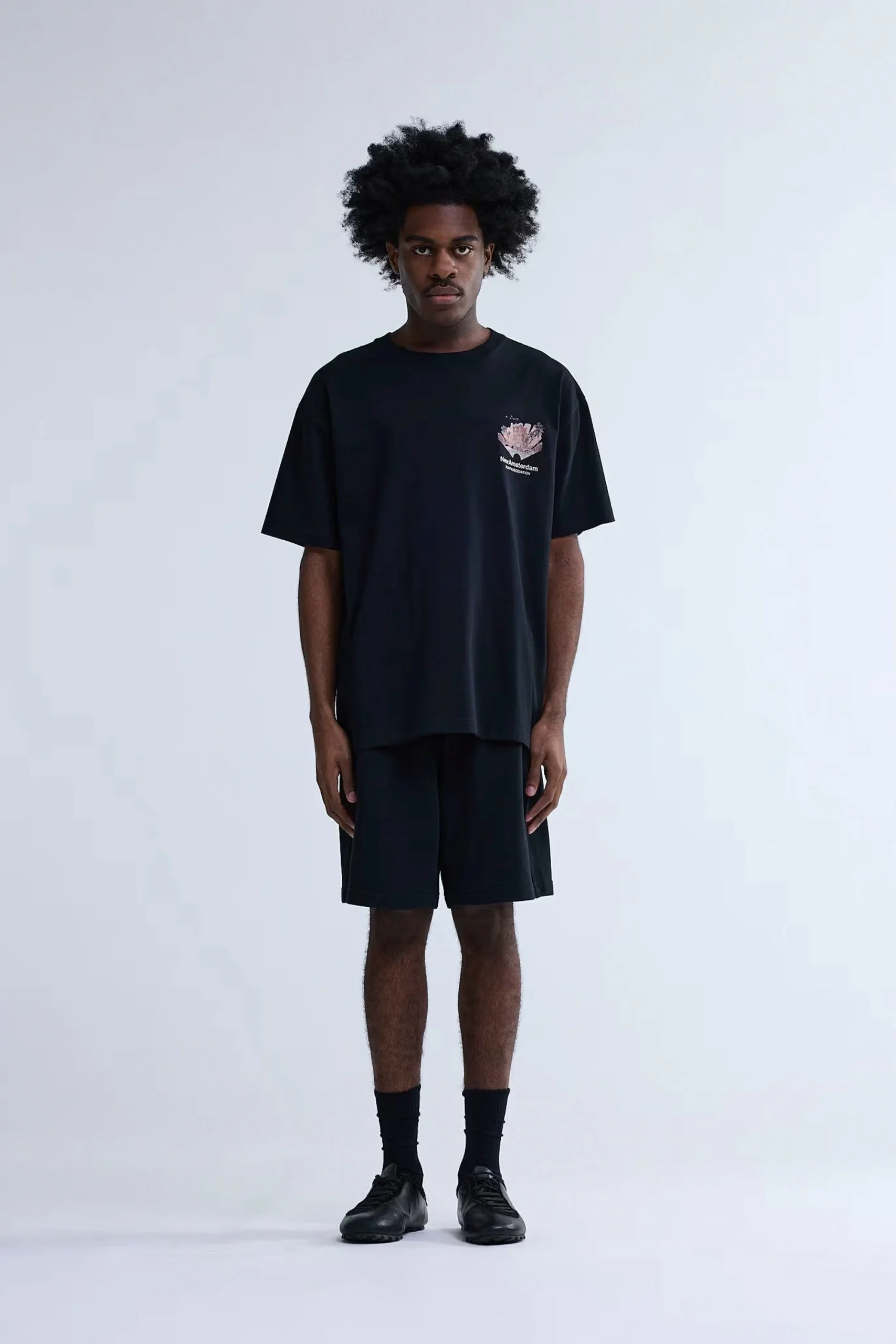 NEW AMSTERDAM SURF ASSOCIATION - TROPICAL TEE - BLACK