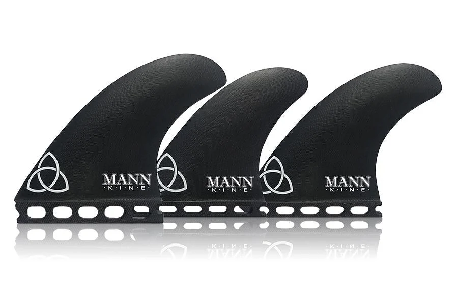 NVS Mannkine Futures Apex Tri/Quad Fin Set-Black-Large