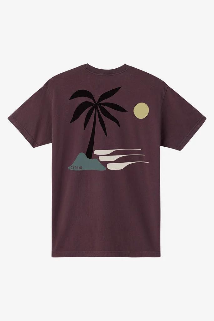O'Neill Og Palm Island Tee-Raisin