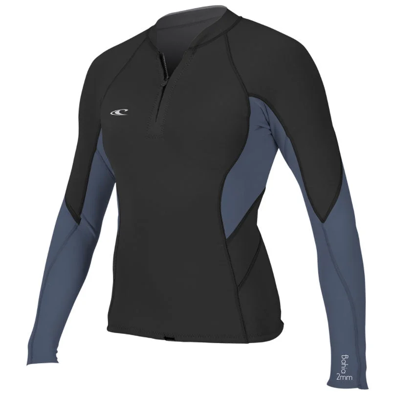 O'Neill Women's Bahia 1mm Chest-Zip Jacket - Black/Mist