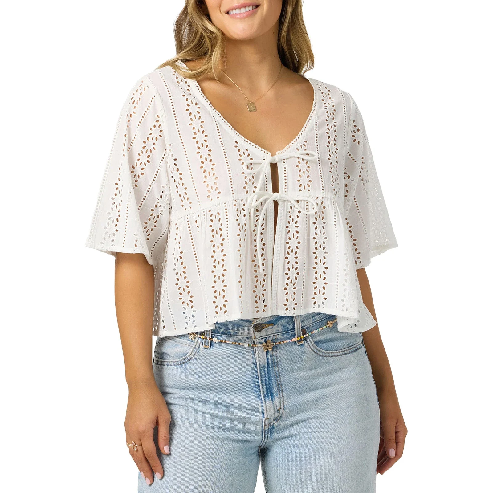 O'Neill Women's Loni Eyelet Top