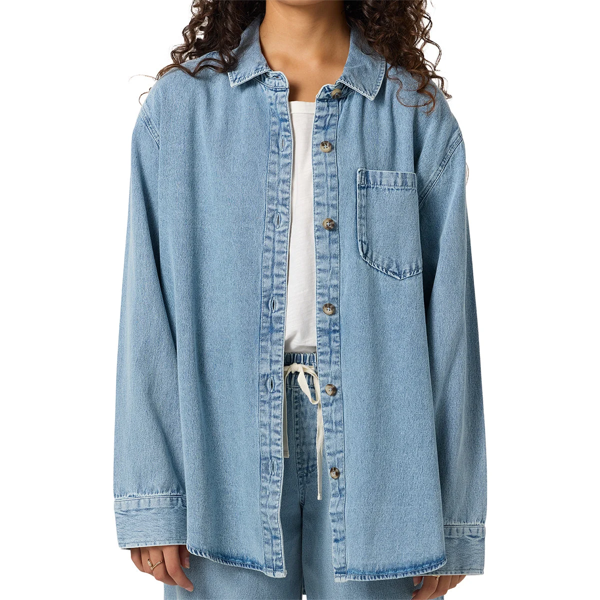 O'Neill Women's Sevie Denim Shacket Jacket