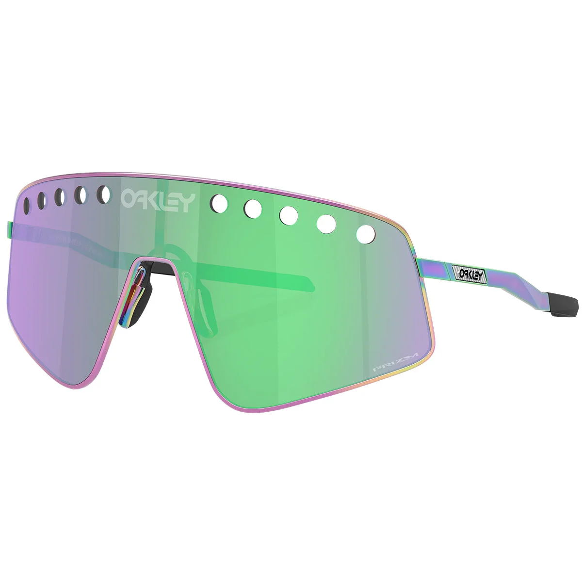 Oakley Sutro Ti Sweep Sunglasses - Polished Oil Slick/Prizm Road Jade