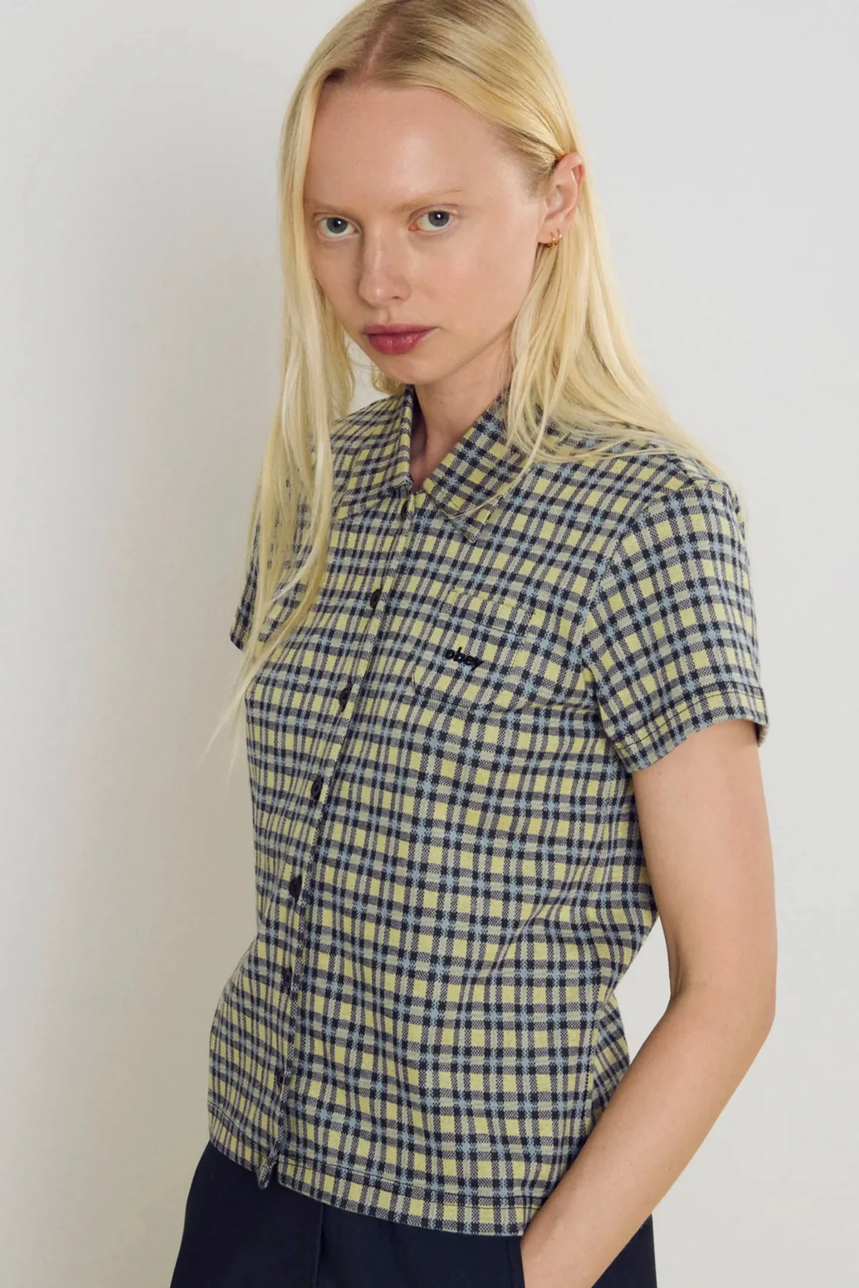 OBEY - LILA MICRO CHECK POLO