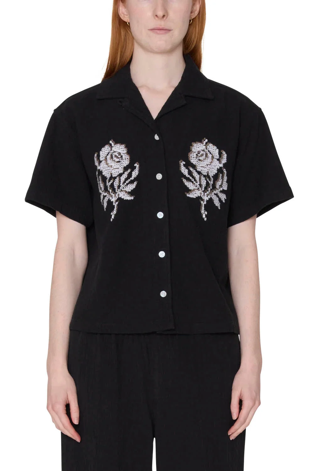 OBEY - ROSES EMBELLISHED SHIRT