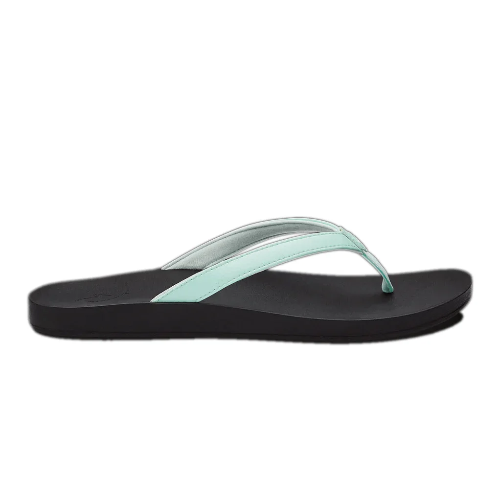 Olukai Womens Puawe Sea Glass/Black Sandals