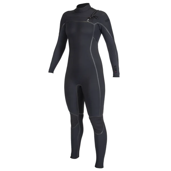 Oneill Womens Wetsuit Hyperfreak Fire Chest Zip 4/3+mm Fullsuit