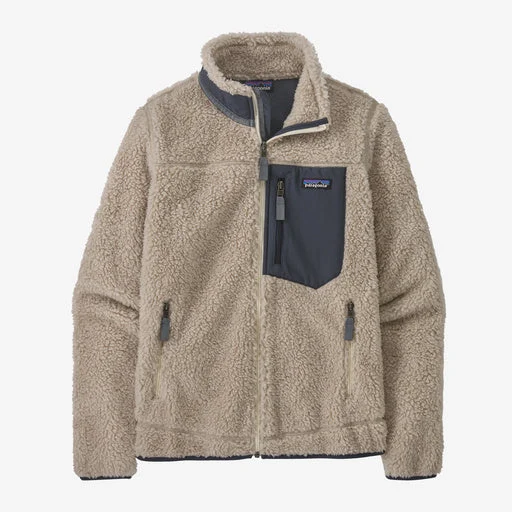 Patagonia Classic Retro-X Jacket-Natural w/Smolder Blue