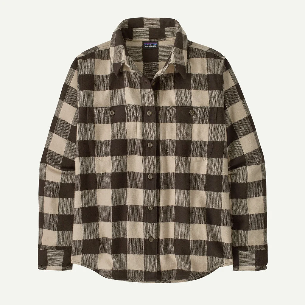 Patagonia Fjord Flannel L/S Shirt-Buffalo Check: Otter Brown