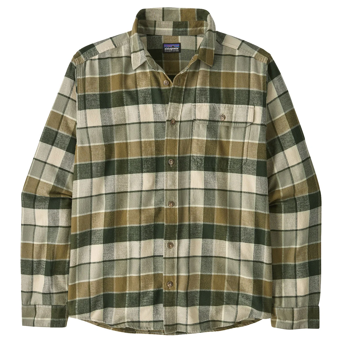 Patagonia Lightweight Fjord Cotton In Conversion Long Sleeve Button-up Flannel Shirt - Spotter/Forge Gray