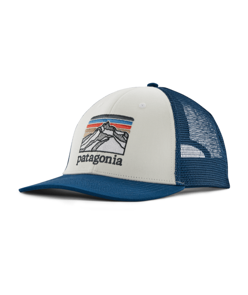 Patagonia Line Logo Ridge LoPro Trucker Hat-White/Lagom Blue