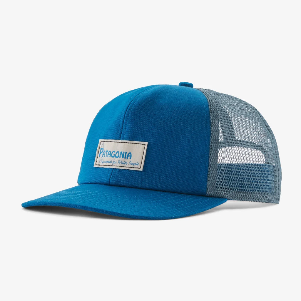 Patagonia Relaxed Trucker Hat-Water People Label: Endless Blue