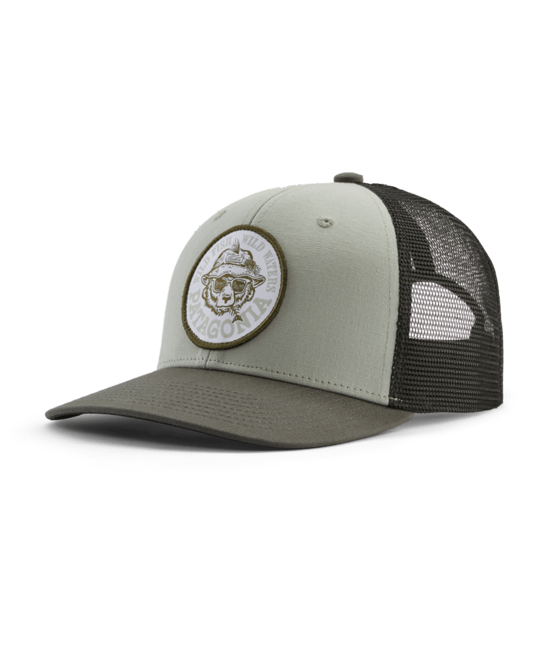 Patagonia Take a Stand Trucker Hat-Wild Grizz: Sleet Green