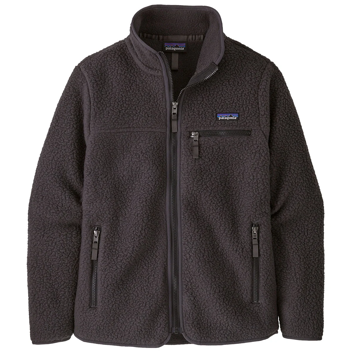 Patagonia Women's Retro Pile Fleece Zip-Up Jacket - Ink Black