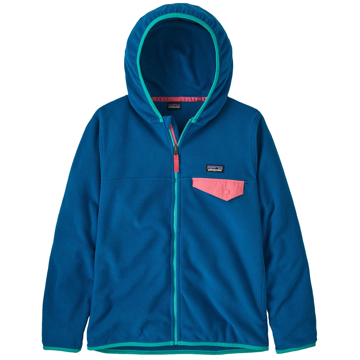 Patagonia Youth Micro D Snap-T Fleece Hooded Zip-Up Jacket
