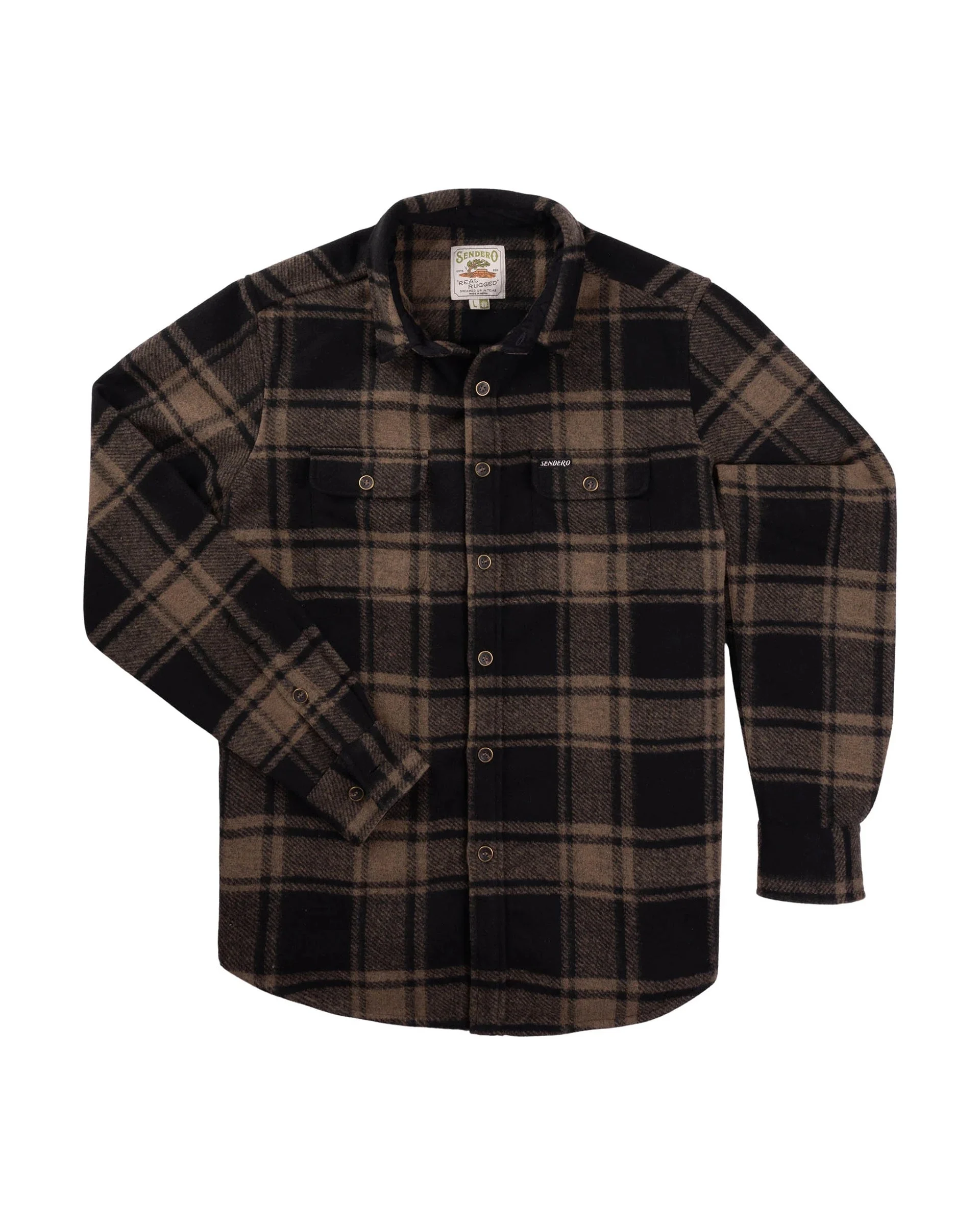 Pinedale Flannel - Tan/Black