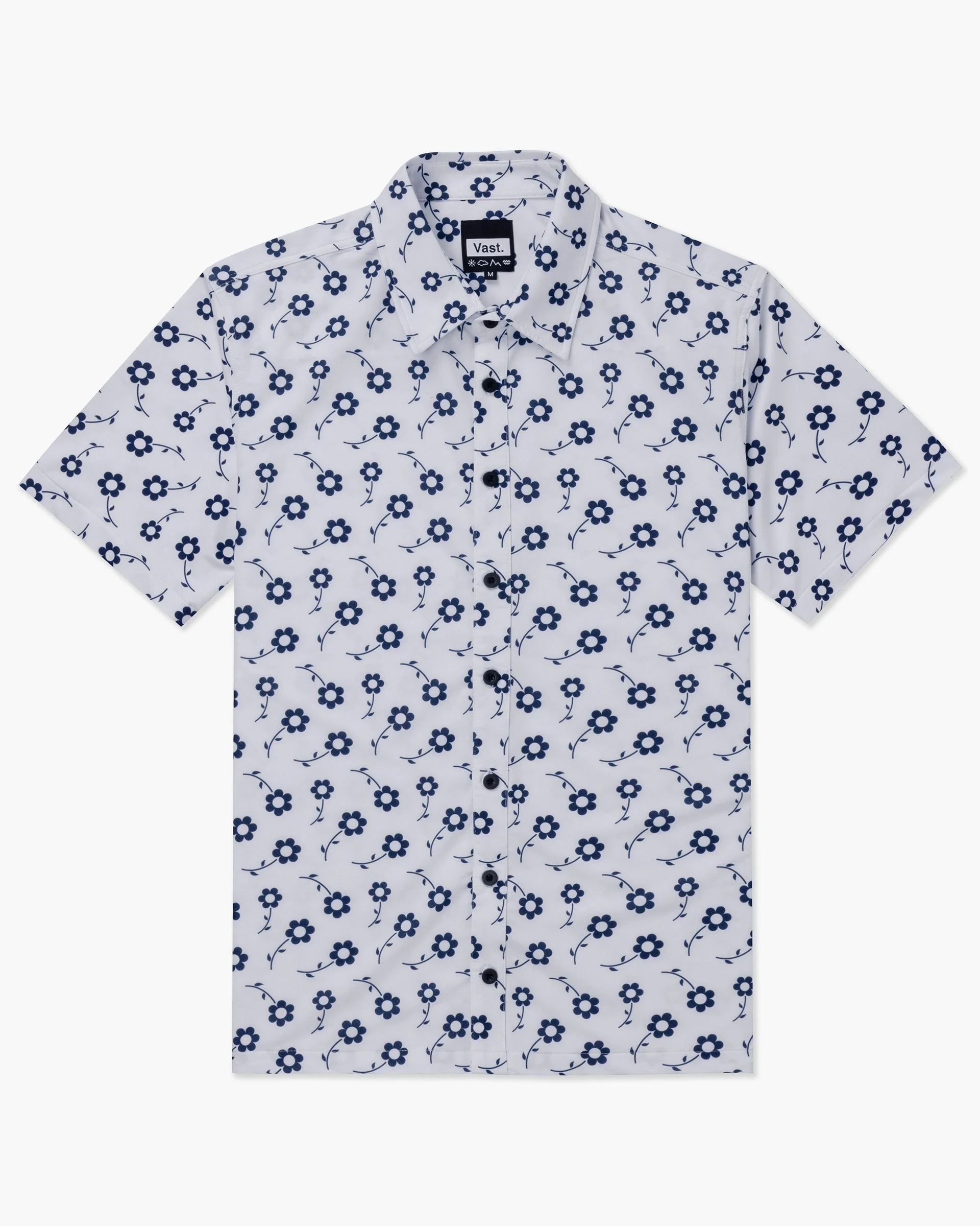 Positive Floral Button Up Shirt - White
